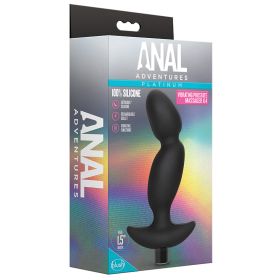 Anal Adventures Platinum Silicone Vibrating Prostate Massager 04ÃŠ