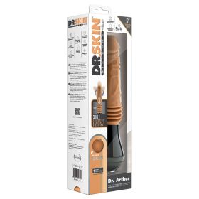 Dr. Skin Silicone Dr. Arthur Thrusting Gyrating Vibrating Dildo Tan