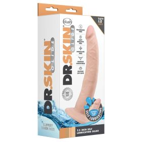 Dr. Skin Glide Self Lubricating Dildo Vanilla 7.5