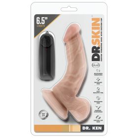 Dr. Skin Vibrating Cock With Suction Cup Vanilla 6.5