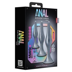 Anal Adventures Matrix Genesis Plug Kit Silver