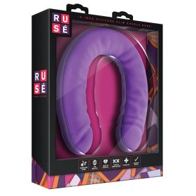 Ruse Silicone Slim Double Dong Purple 18