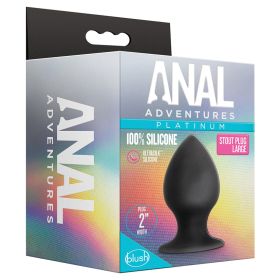 Anal Adventures Platinum Silicone Anal Stout Plug  Large