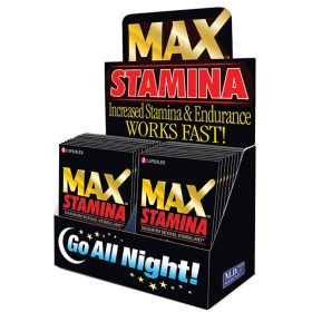 MAX Stamina 2 Pill Pack Display of 24