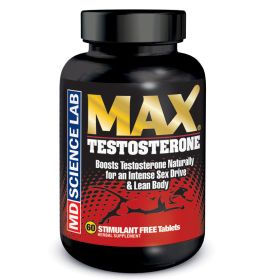 MAX Testosterone 60 Count Bottle