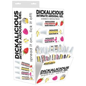 Dickalicious Gel Assorted Hanging Display of 144 2ML Tubes