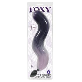 Foxy Silicone Tail Butt Plug Purple Gradient