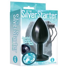 The 9's The Silver Starter Bejeweled Anodized Plug Aqua