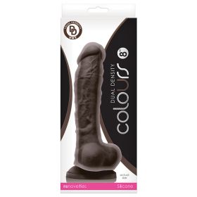 Colours Dual Density Dildo Dark Brown 8