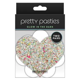 Pretty Pasties Heart & Flower Glow 2pk