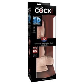 King Cock Plus Triple Density Fat Cock with Balls Light 10