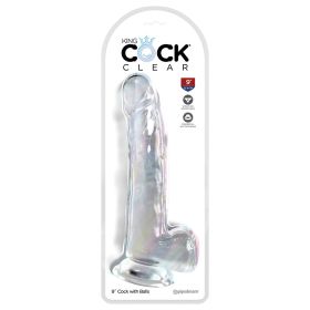 King Cock Clear with Balls Clear 9