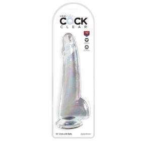 King Cock Clear with Balls Clear 10