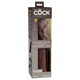 King Cock Elite Dual Density Silicone Cock Brown 11
