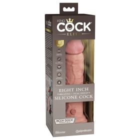 King Cock Elite Dual Density Vibe Silicone Cock Light 8
