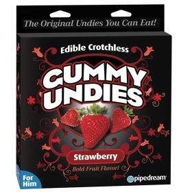 Edible Crotchless Gummy Undies For Him Strawberry