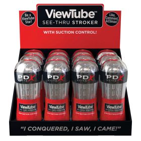 PDX Elite ViewTube Stroker Display (12 Pcs) Clear