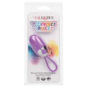 Turbo Buzz Bullet with Removable Silicone Sleeve Purple