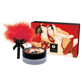 Shunga Kissable Massage Powder Sparkling Strawberry Wine 2.6