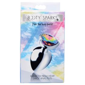 Booty Sparks Rainbow Prism Heart Anal Plug Large