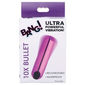 Bang! 10X Rechargeable Vibrating Metallic Bullet Purple