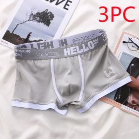Underwear Men's Summer Youth Casual (Option: Light Gray 3PC-L)