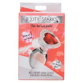 Booty Sparks (Option: Red Heart Gem Glass Anal Plug Medium)