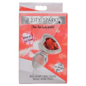 Booty Sparks (Option: Red Heart Gem Glass Anal Plug Small)