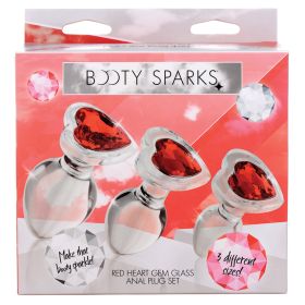 Booty Sparks (Option: Red Heart Gem Glass Anal Plug Set)