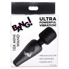 Bang! 10X Vibrating Mini Silicone Wand (Option: Black)