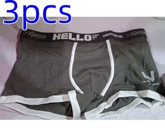 Underwear Men's Summer Youth Casual (Option: Brown 3PC-L)