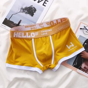 Underwear Men's Summer Youth Casual (Option: Yellow-5XL)